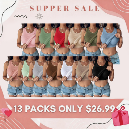 Built-in Bra Tank Top Ribbed Racerback Tops Women Going Out Tops Everyday Basic Tanks Padded Tops