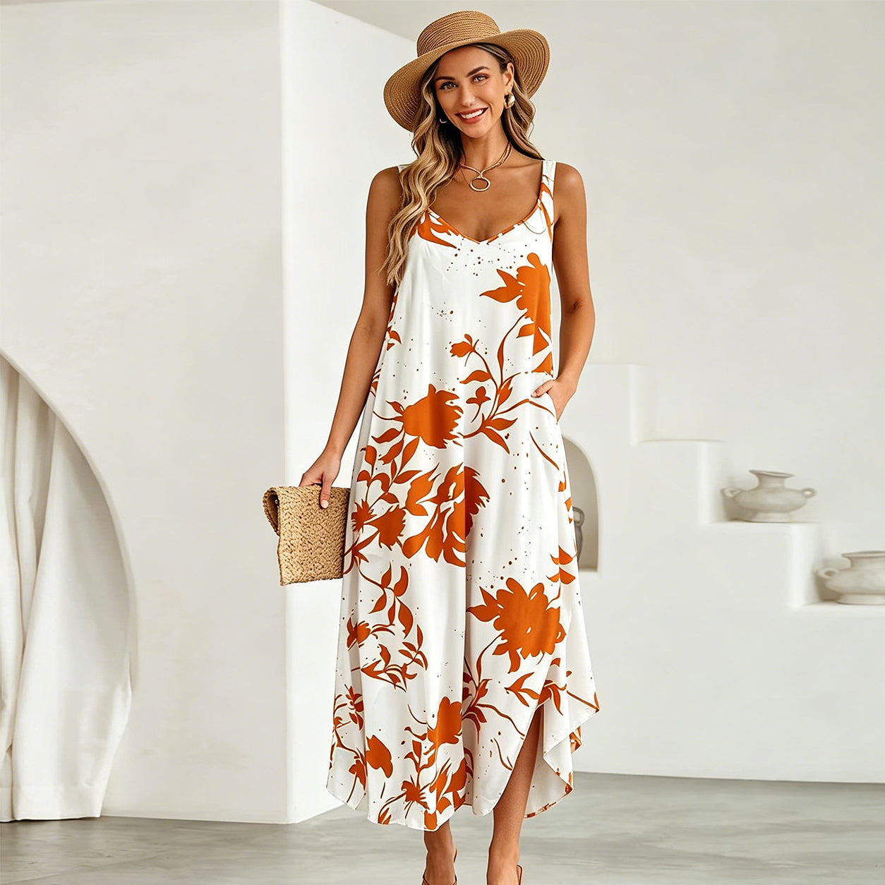 🔥Last day promotion🔥 Printed Slip Dress
