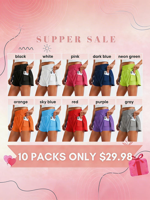 Limited time clearance🔥Anti-exposure sports shorts with built-in inner layer and convenient side pockets